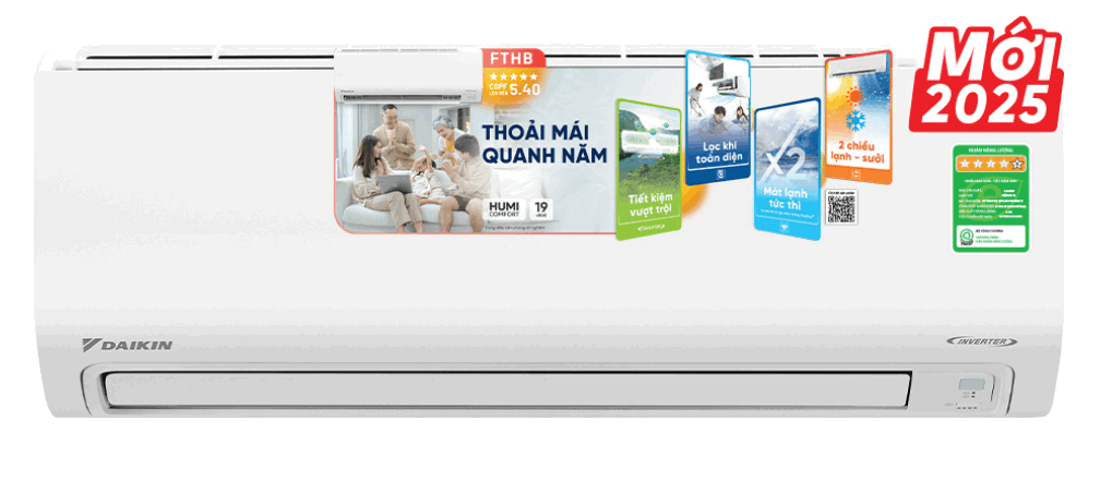 Điều hòa Daikin 1 chiều Inverter 12000BTU FTKB35ZVMV